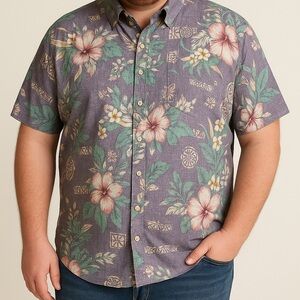 NWT Reyn spooner purple Hawaiian shirt